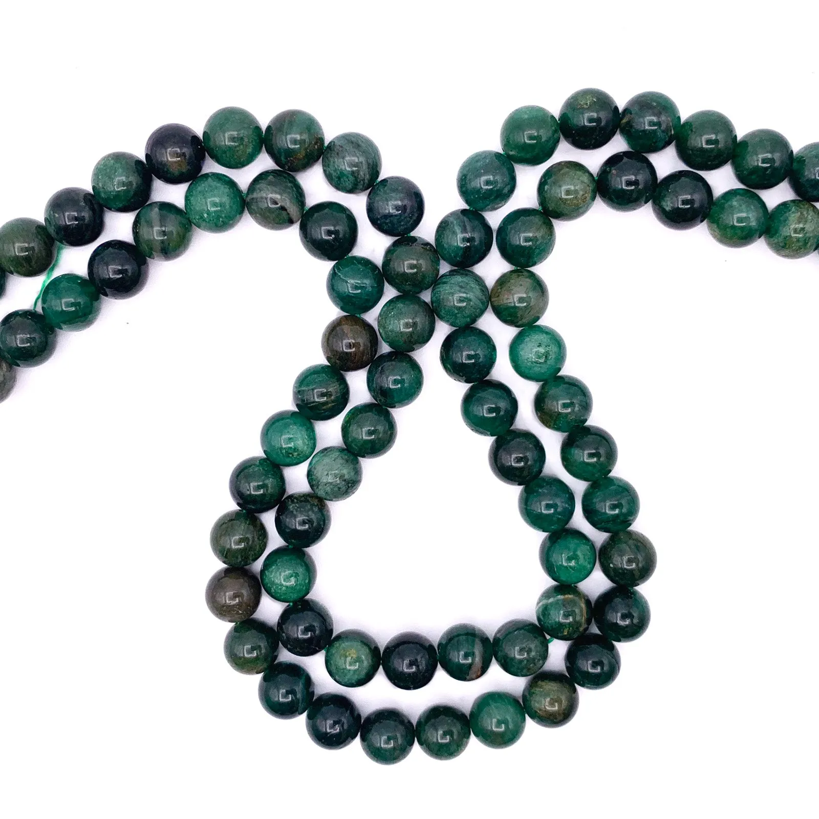 Lepidolite Green 10mm Smooth Rounds Bead Strand