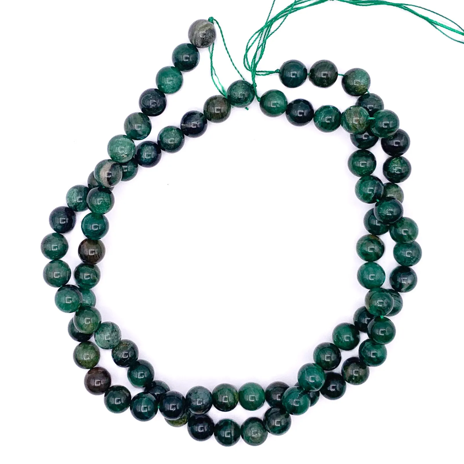 Lepidolite Green 10mm Smooth Rounds Bead Strand