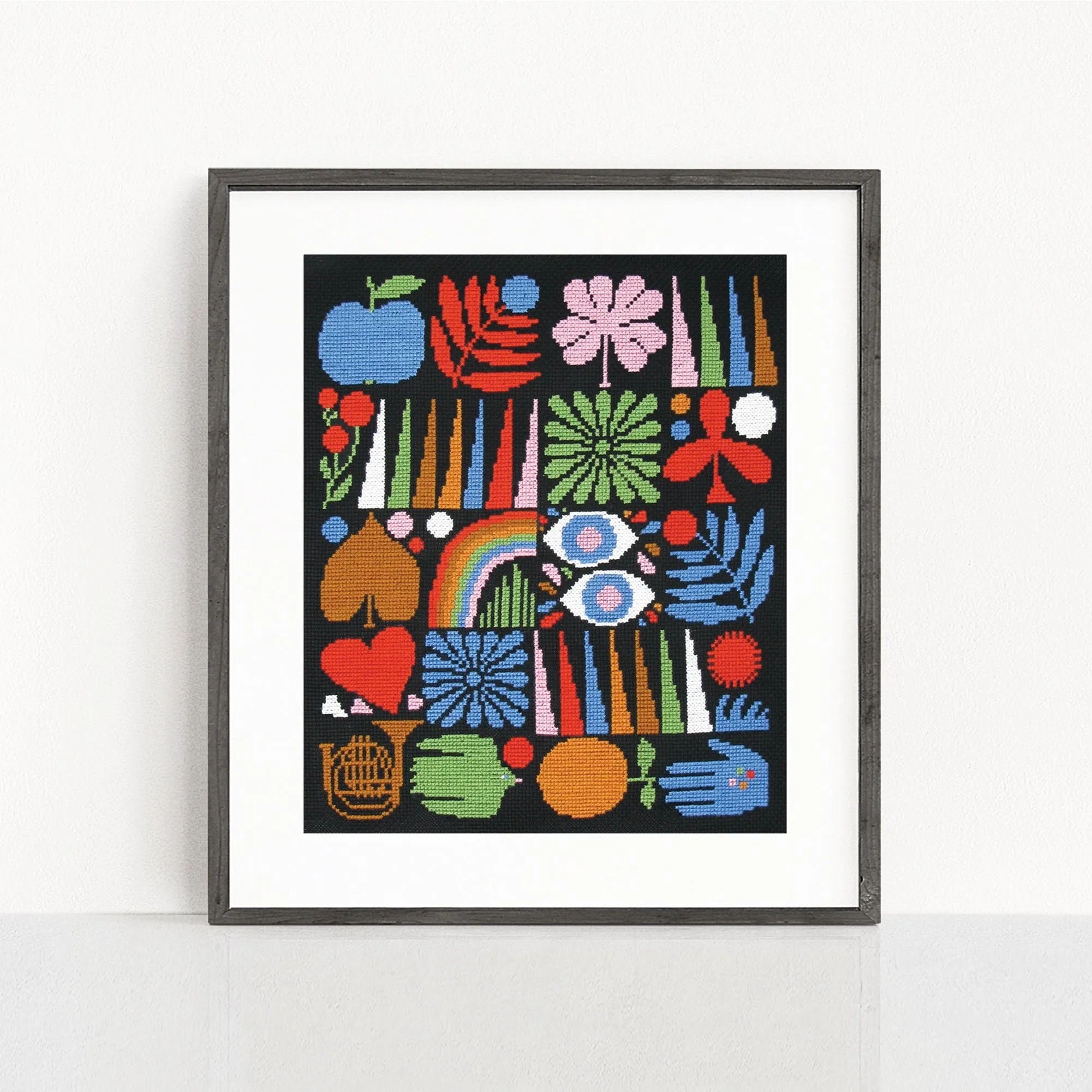 Lisa Congdon Joyful Grid Cross Stitch Kit