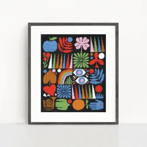 Lisa Congdon Joyful Grid Cross Stitch Kit