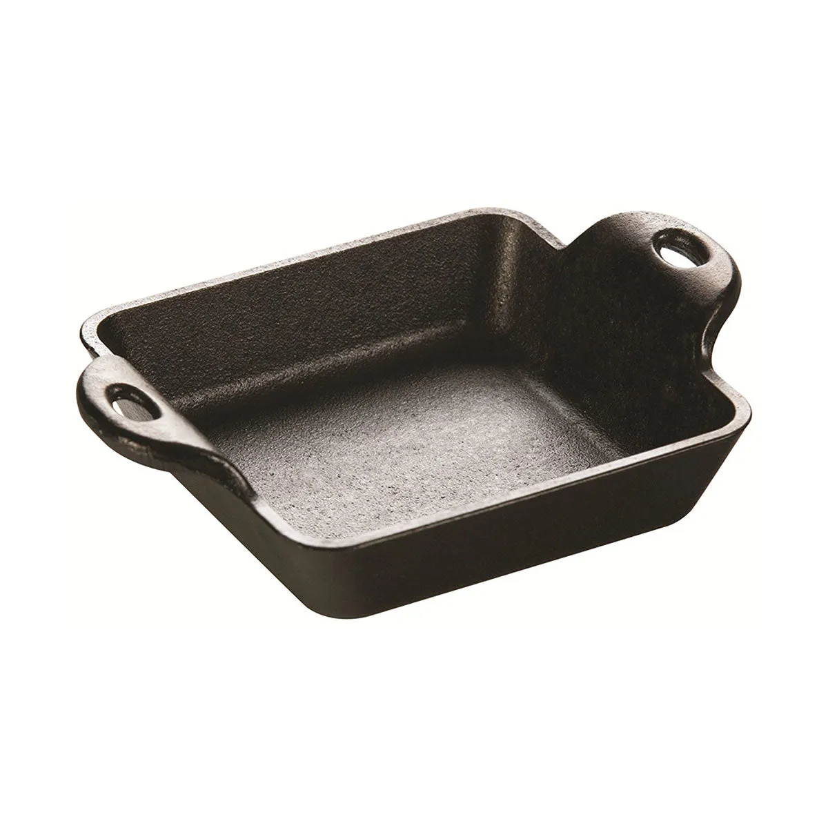 Lodge HMSS Heat-Treated Square Cast Iron Mini Server, Seasoned, 10 oz.