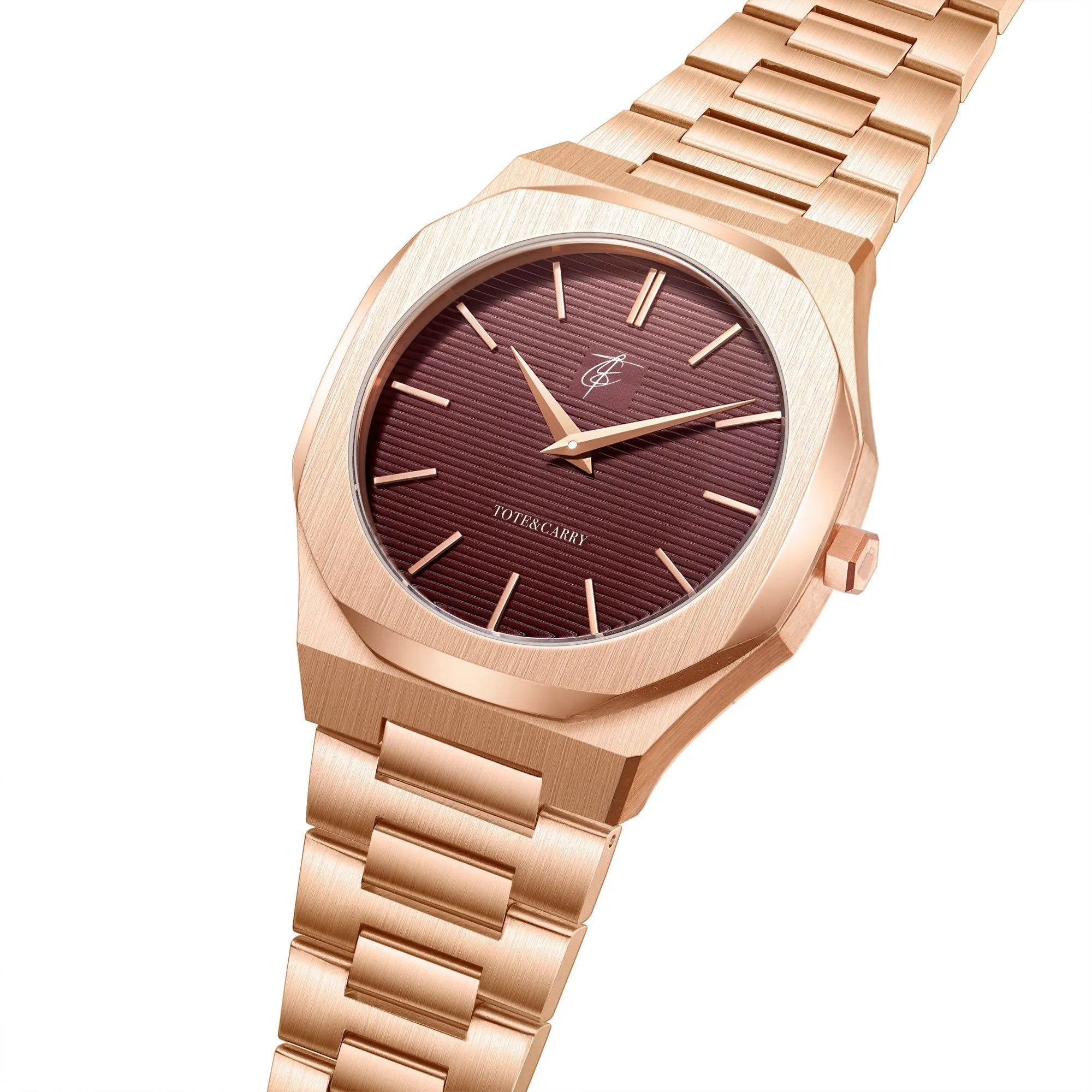 Lux Ambassador Rose Gold Burgundy Watch