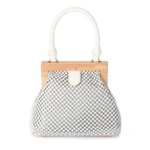 Marlo Ball Mesh Bag in White