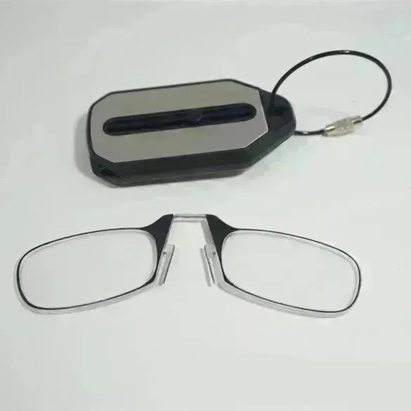 Mini Nose Clip On Portable Reading Glasses Men For Women Rimless Portable Magnifying Presbyopic Glasses Eyewear Ladies