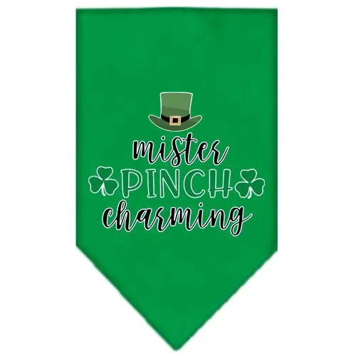 Mister Pinch Charming Screen Print Bandana Emerald Green Small