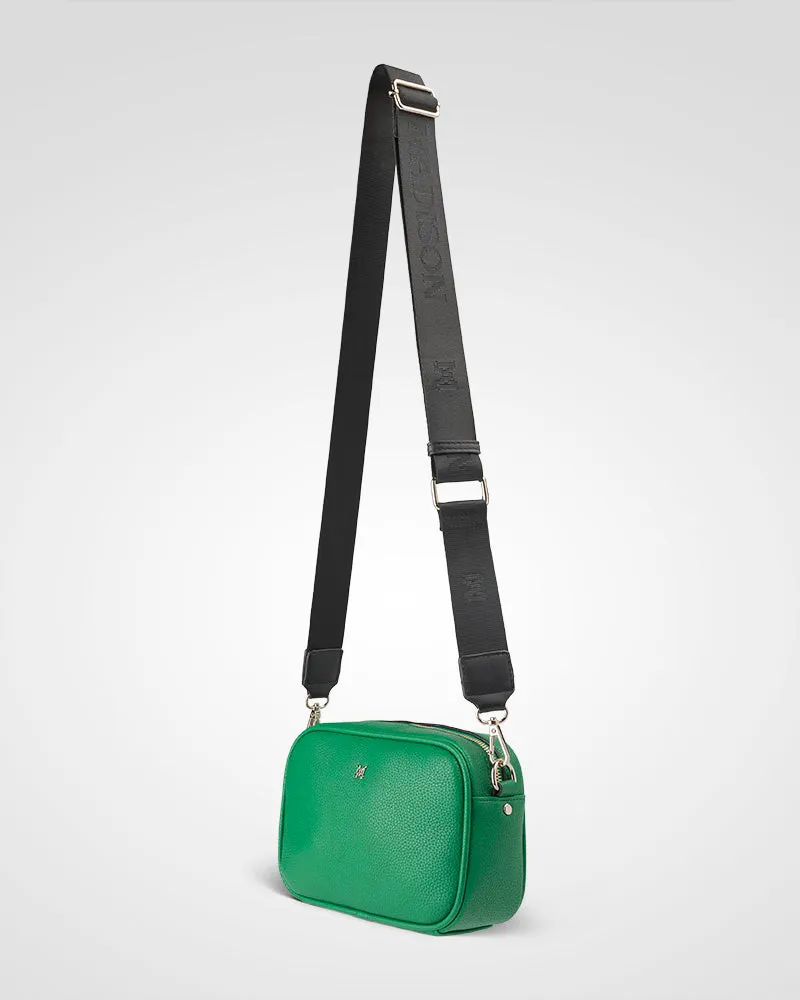 Monica "Wear it 3 Ways" Giftbox - Kelly Green Monogram, Black Monogram, & Matching Bag Strap