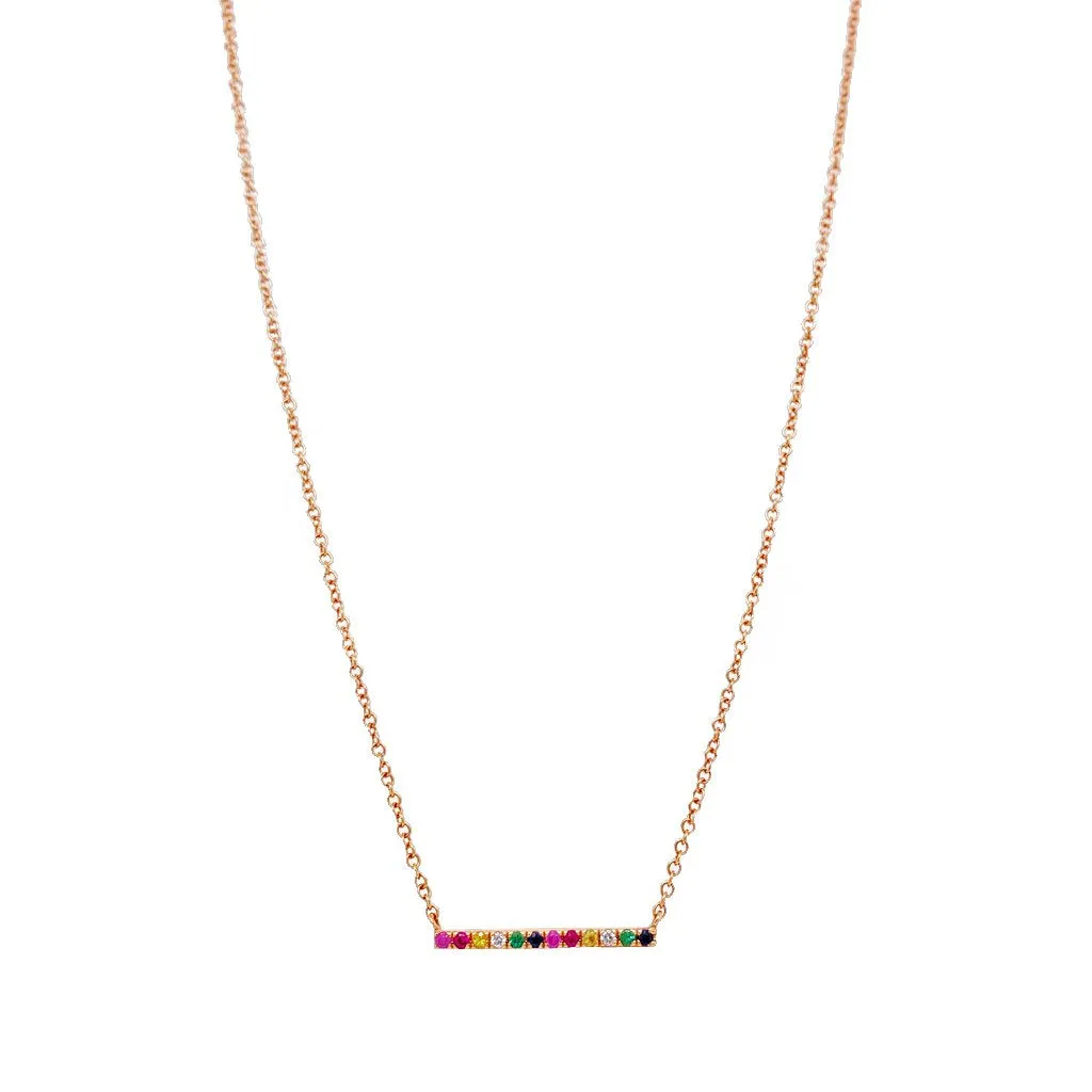 Multi-color bar necklace