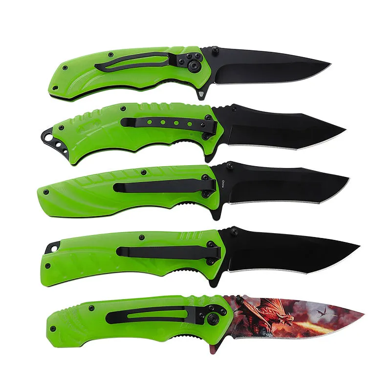 New Arrival Glow In The Dark Pocket Knife Natural Brighten Handle Camping Knife Shining Outdoor Hunting Luminous Folding Knife