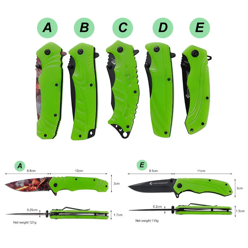 New Arrival Glow In The Dark Pocket Knife Natural Brighten Handle Camping Knife Shining Outdoor Hunting Luminous Folding Knife