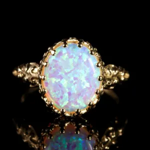 Opal 9Ct Gold Ring 6Ct Opal