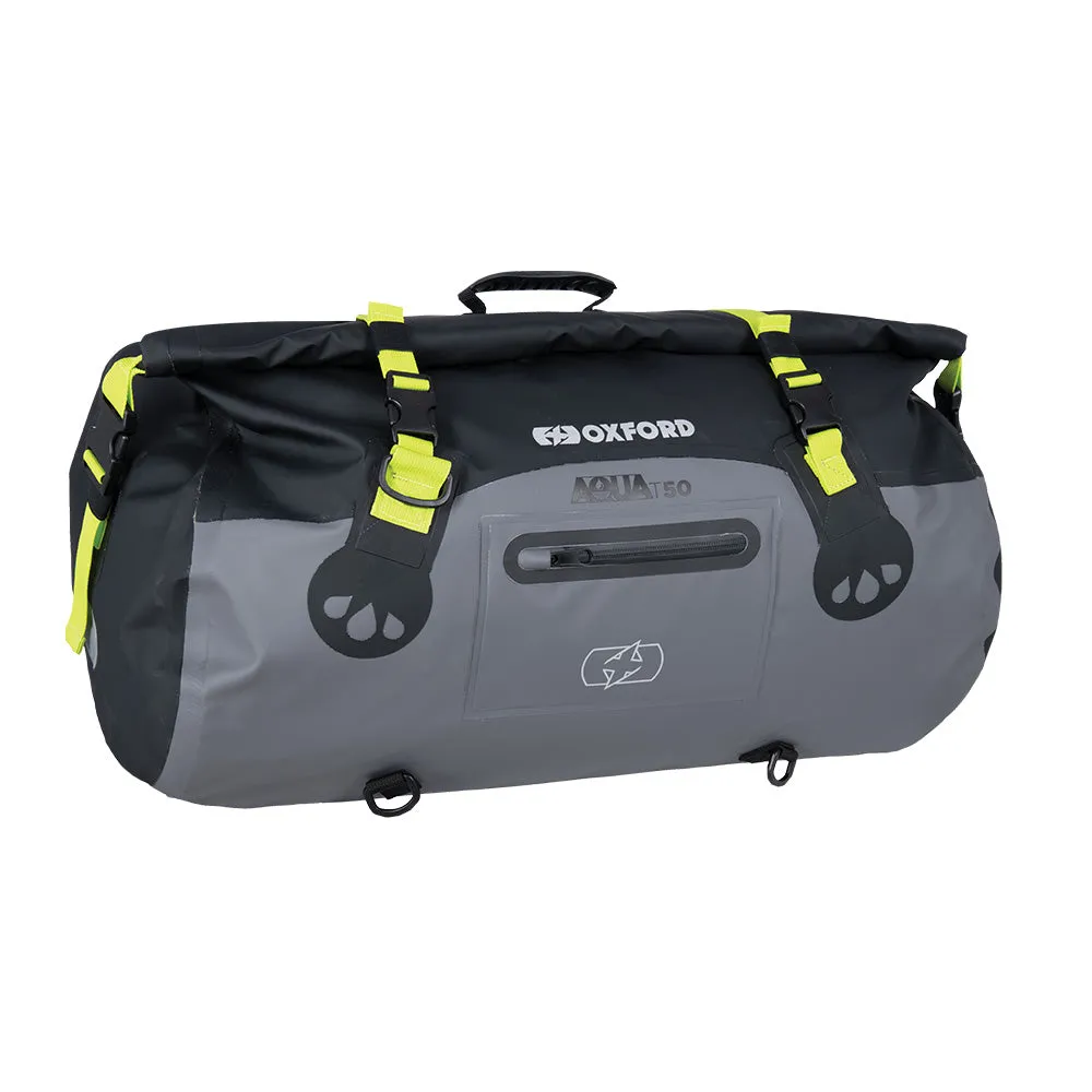 Oxford Aqua T 50 Roll Bag Black Grey Fluo