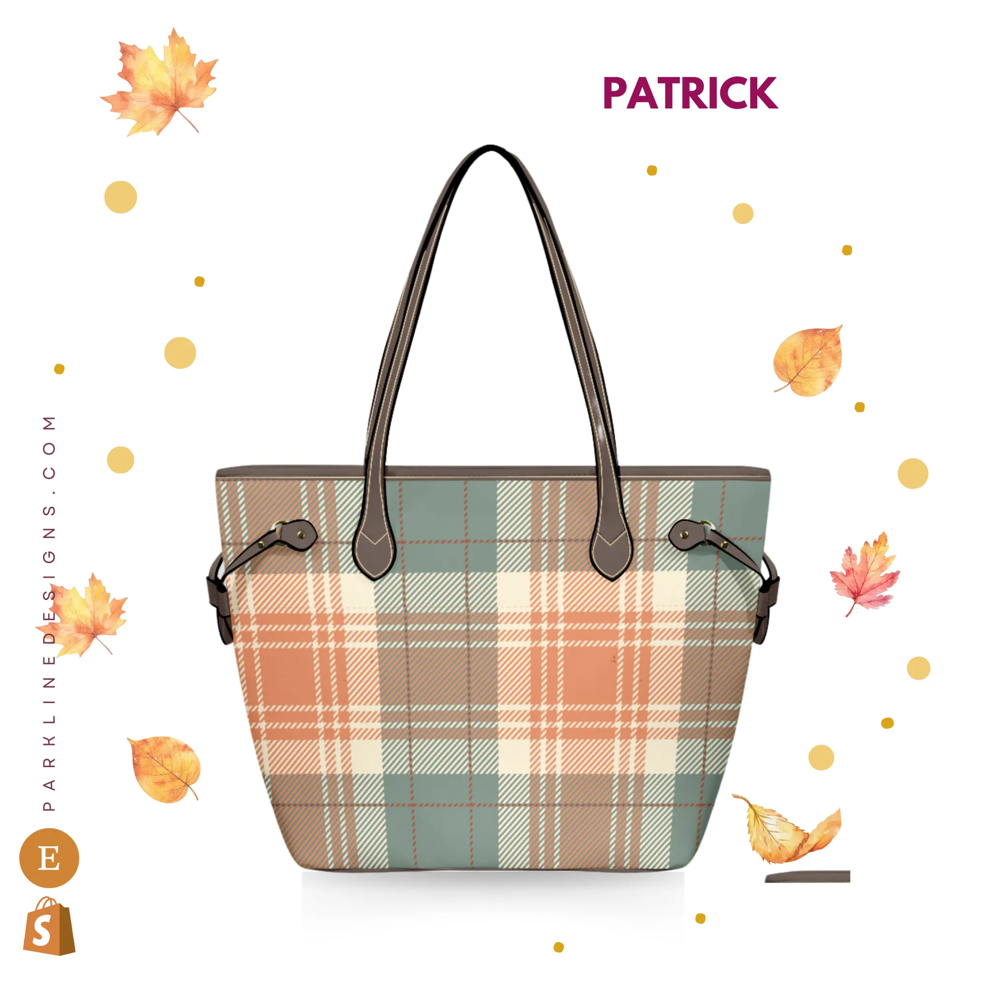 Patrick Leather Bag| Perfect Autumn Gift for Her | Elegant & Durable Fashion Tote