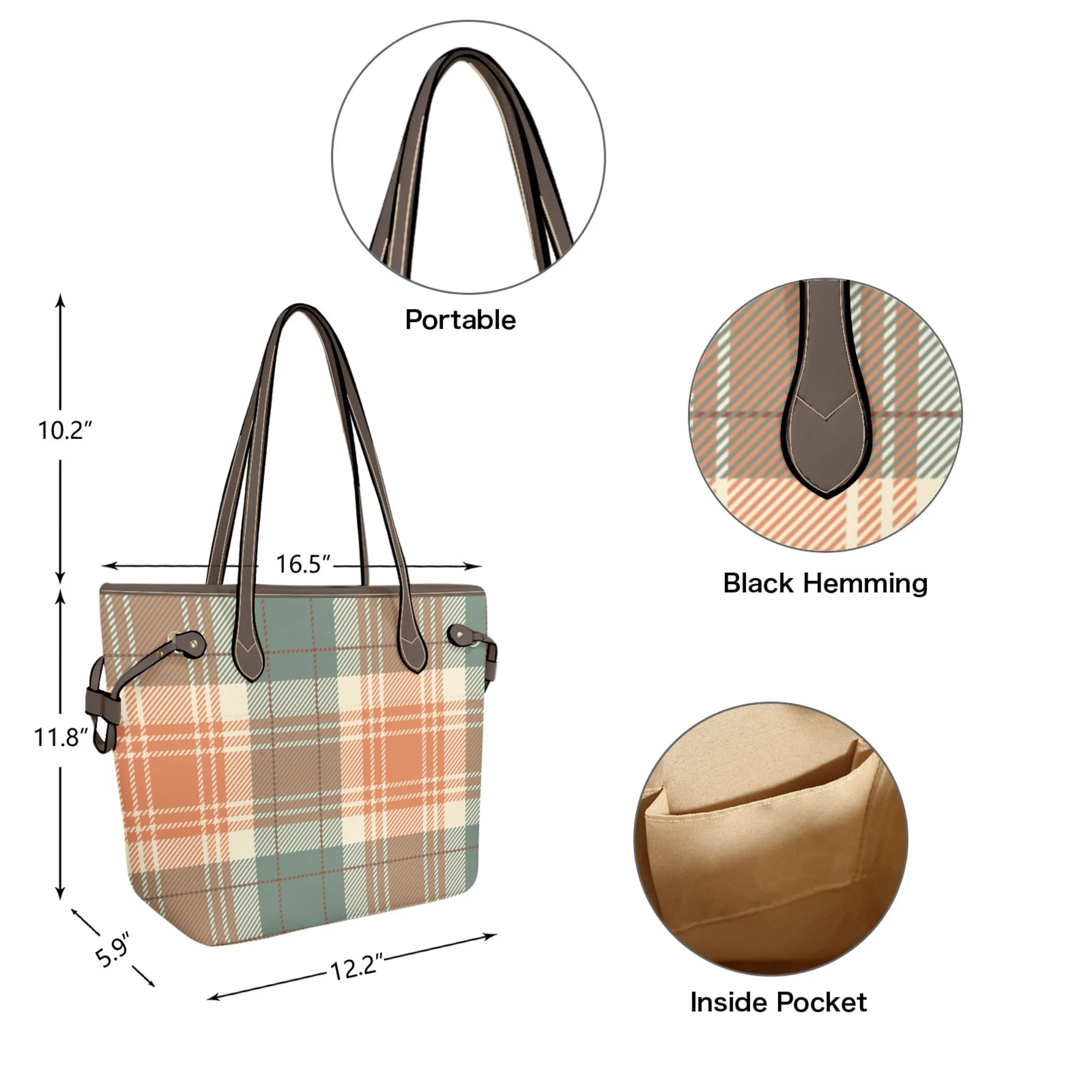 Patrick Leather Bag| Perfect Autumn Gift for Her | Elegant & Durable Fashion Tote