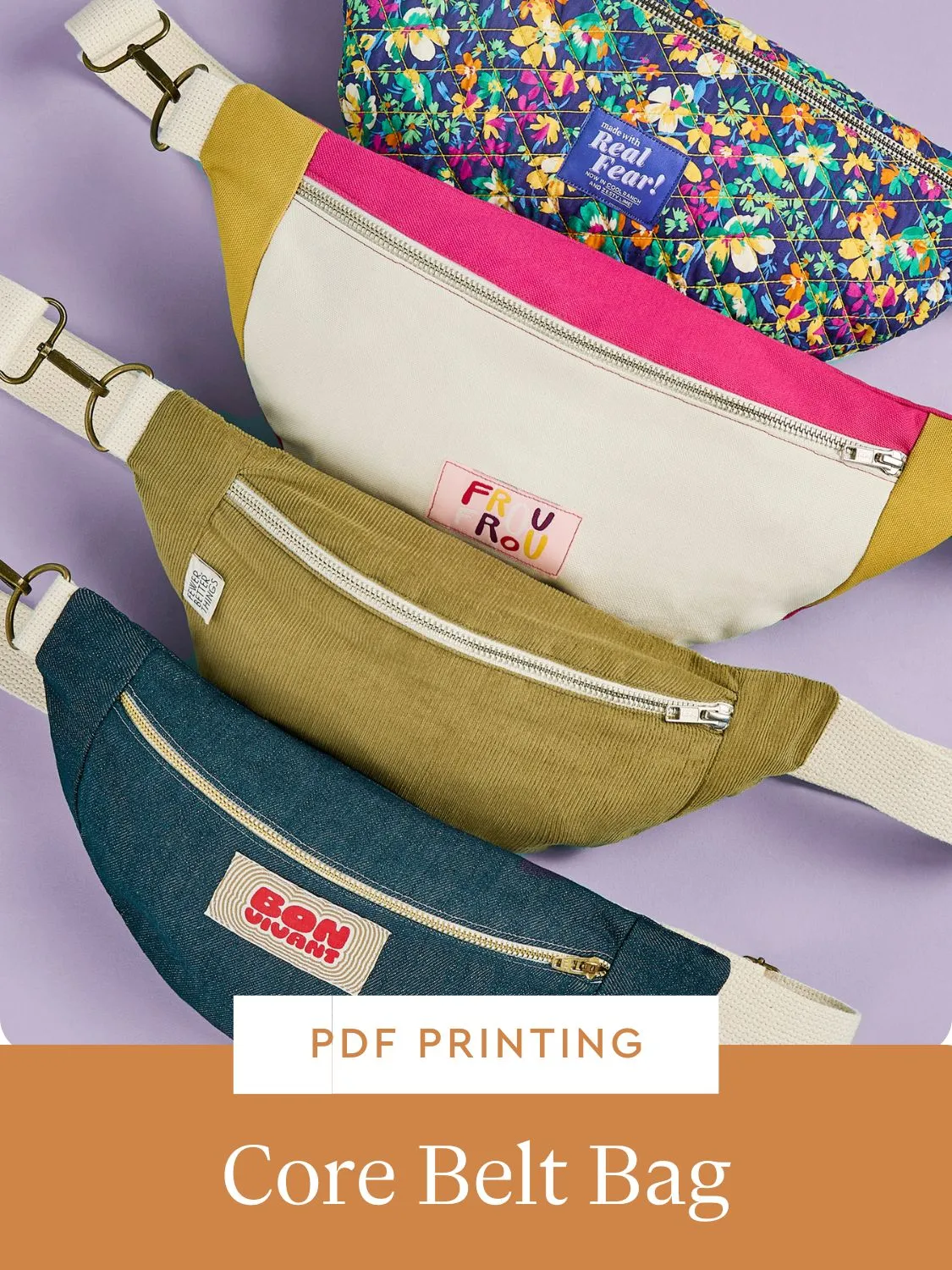 PDF Printing for Core Fabrics Belt Bag Fabric Kit