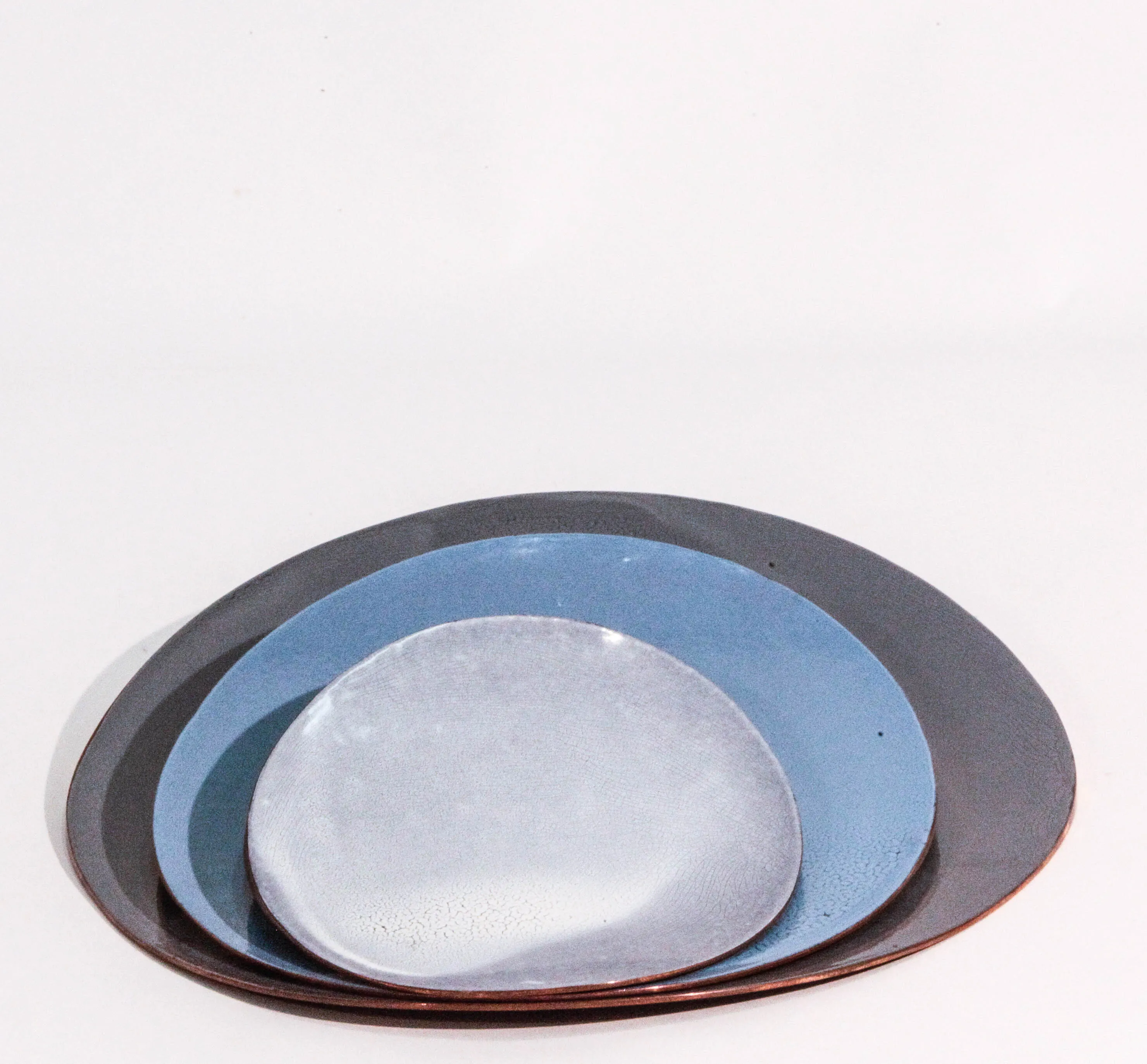 Pebbled Enamel & Copper Dish Collection