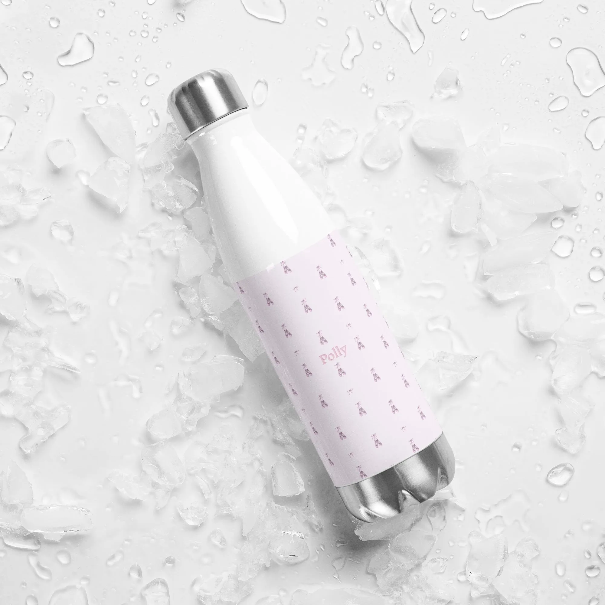 Personalised Stainless Steel Water Bottle Ballerina Design