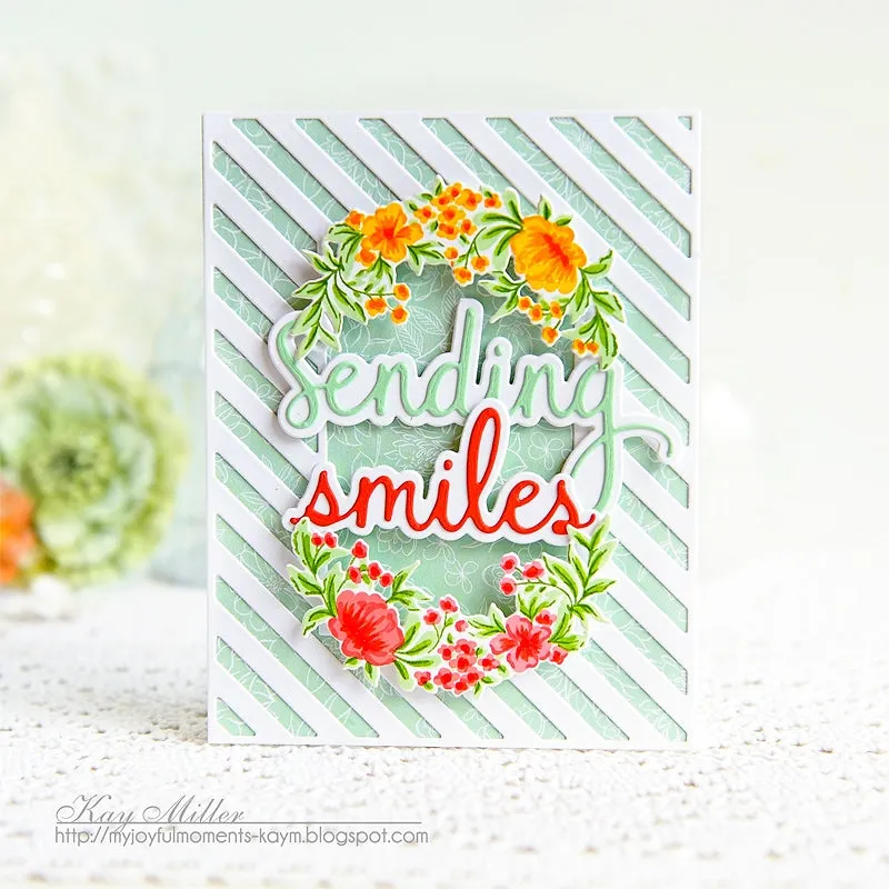 Pinkfresh Studio Die - Charming Floral Wreath*