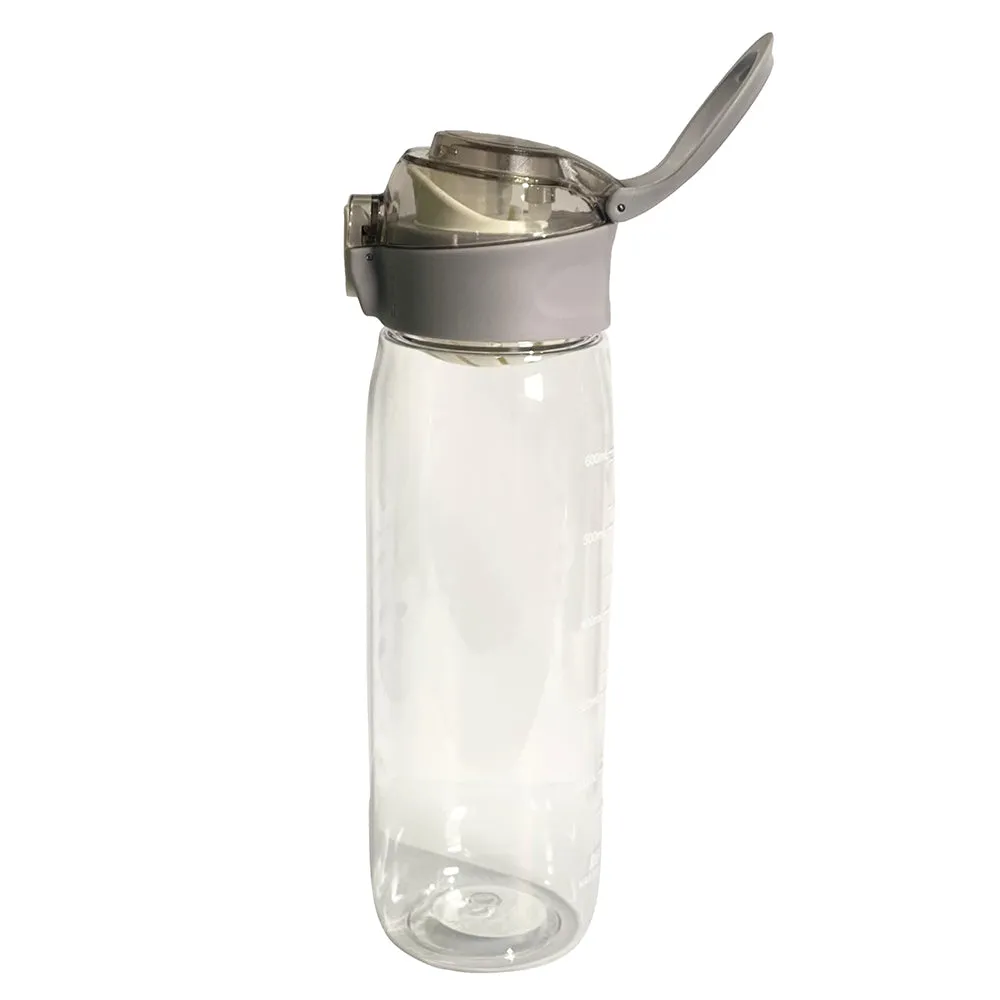 Plastic Transparent Cup With Filter Net Portable Sports Water Bottle