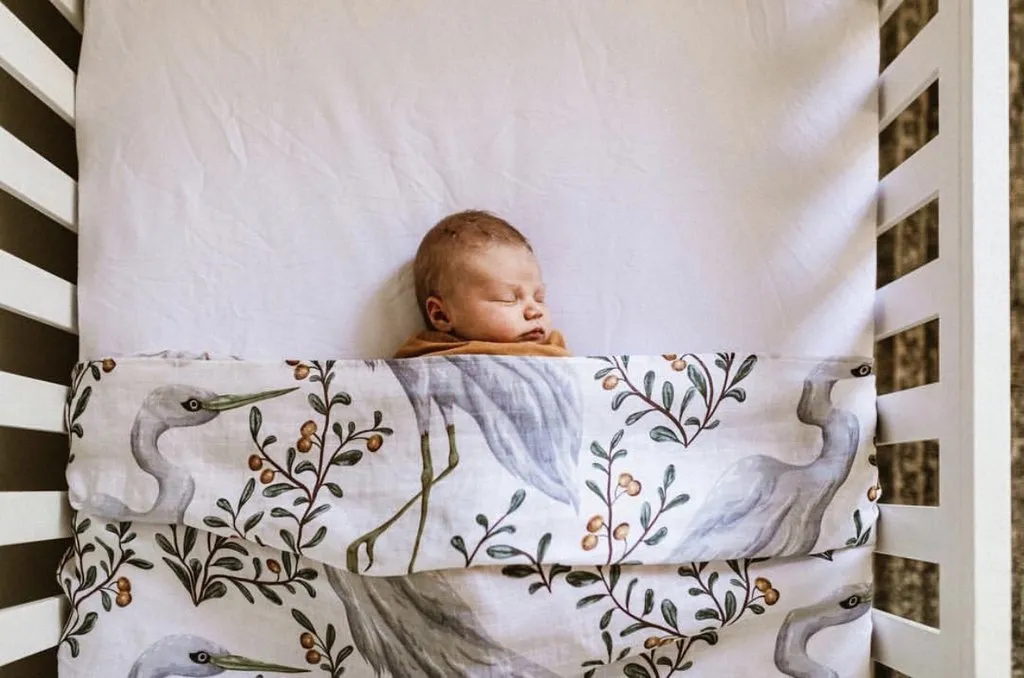 Pop Ya Tot - Muslin Swaddle - Kushiro Crane