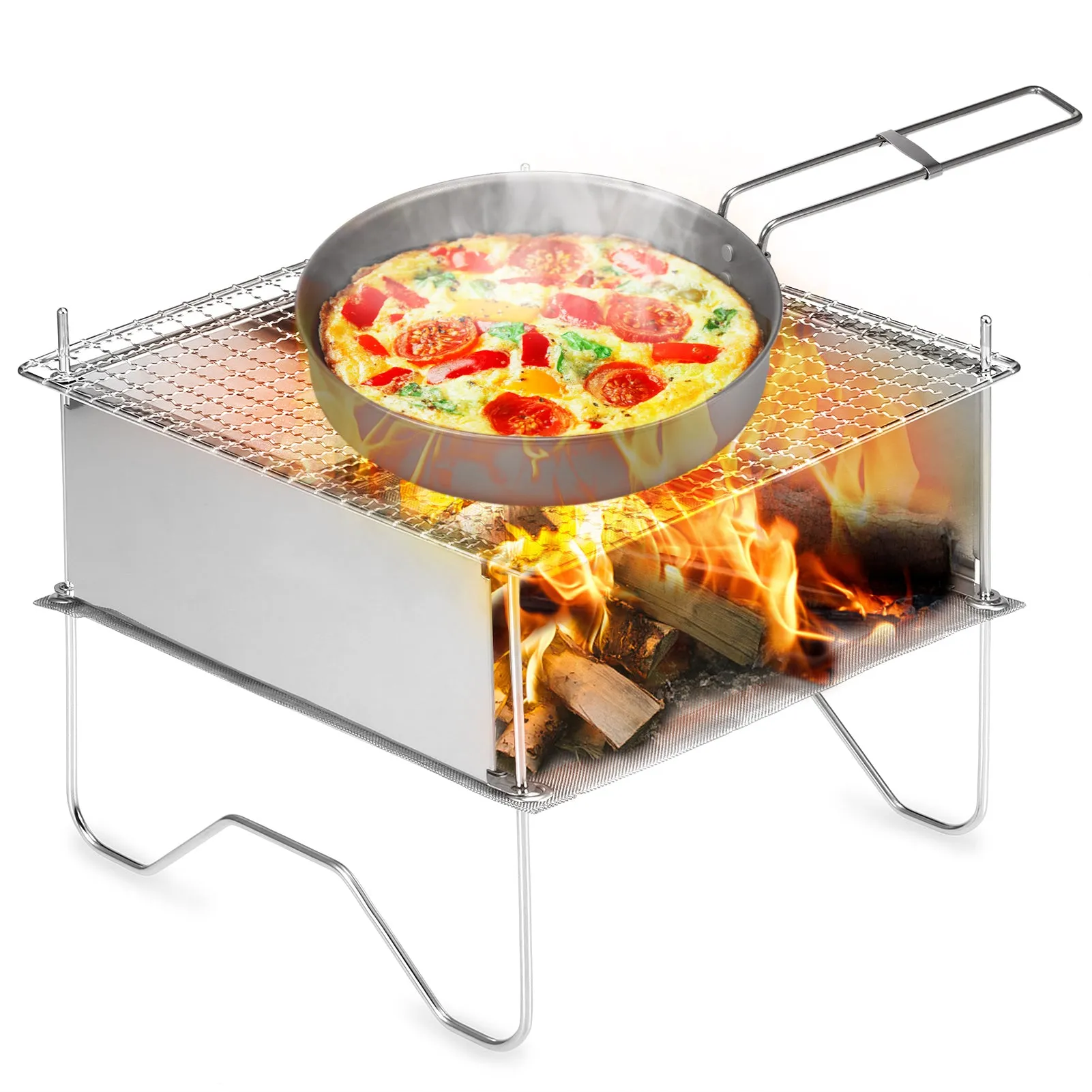 Portable Folding Stainless Steel BBQ Grill