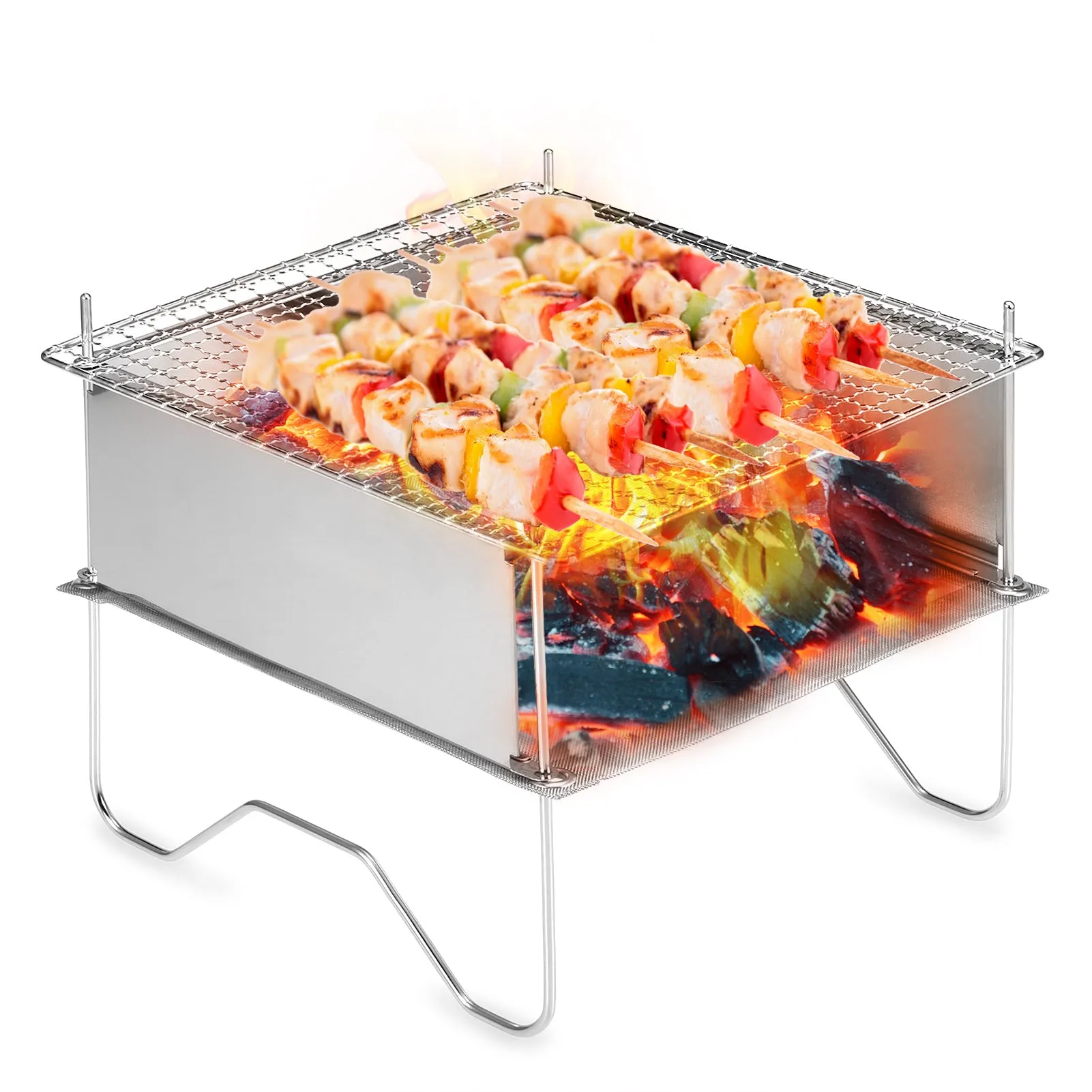 Portable Folding Stainless Steel BBQ Grill