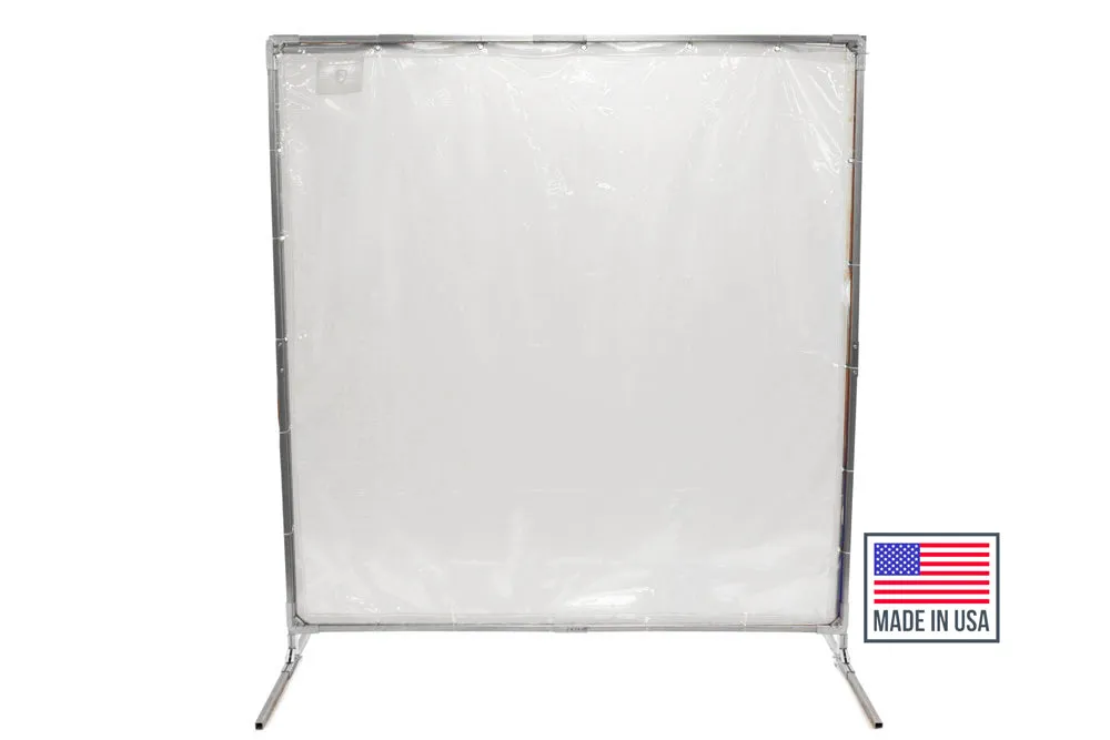 Portable Welding Screens - Clear Dividers - Floor Standing