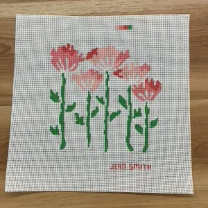 Precious Poppy Needlepoint Canvas