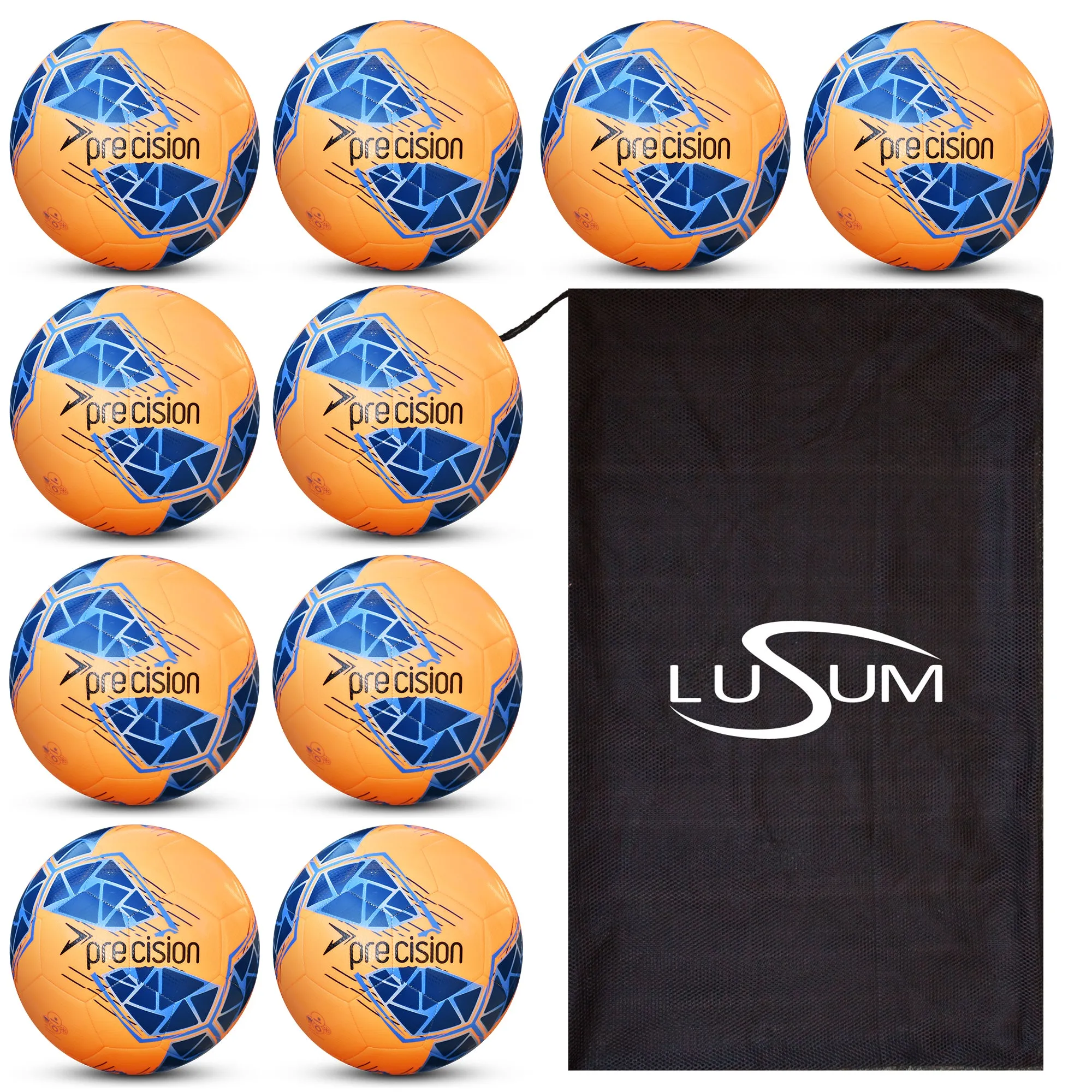 PT Fusion Training Footballs 10 Ball Pack Plus Bag