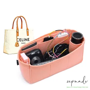 Purse Organizer Insert for Celine Horizontal Cabas, Bag Organizer with Single Bottle Holder