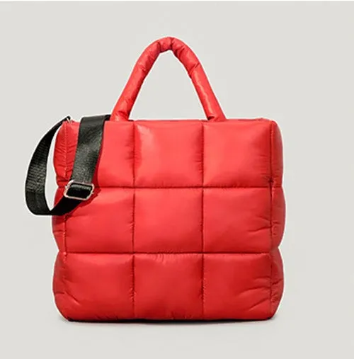 Quilted Puffer Padded Tote Bag