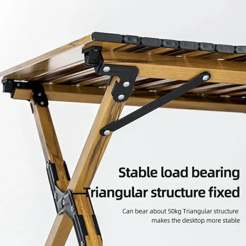 Qunature Lightweight Foldable Aluminum Table with Stable Triangular Structure