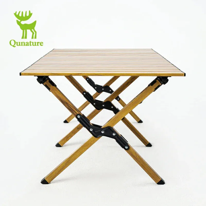 Qunature Lightweight Foldable Aluminum Table with Stable Triangular Structure