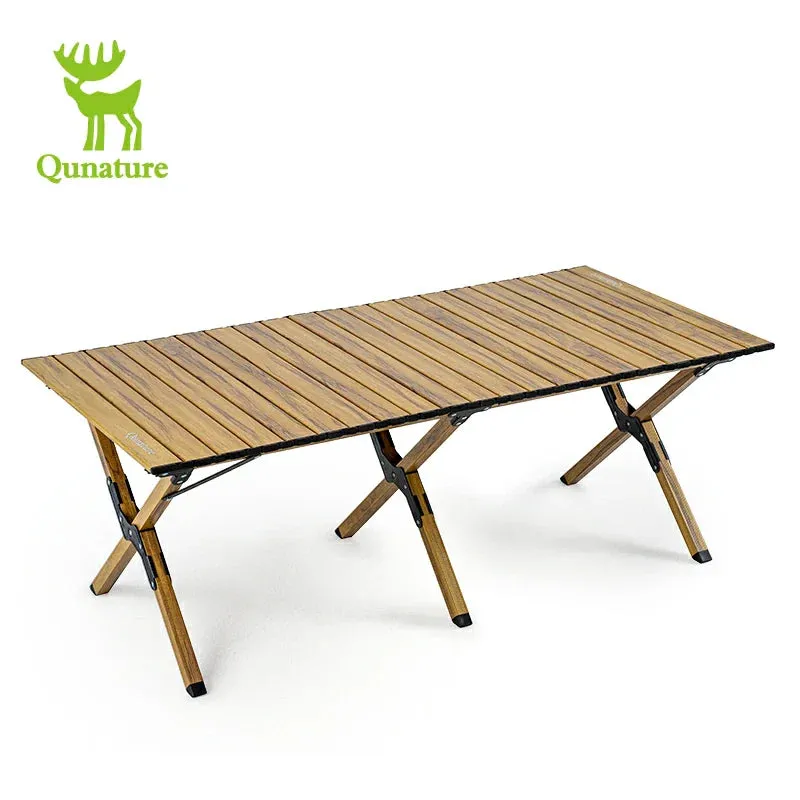 Qunature Lightweight Foldable Aluminum Table with Stable Triangular Structure