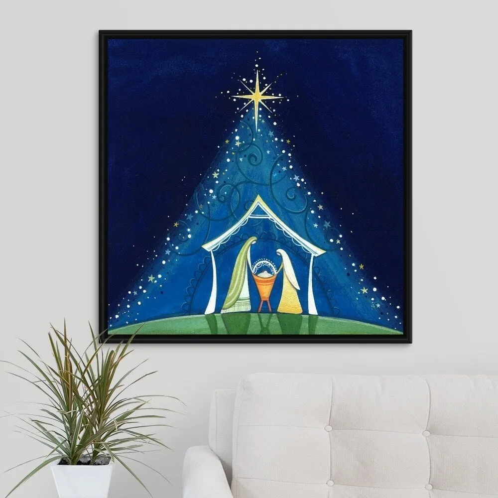 "Above a Star" Black Float Frame Canvas Art