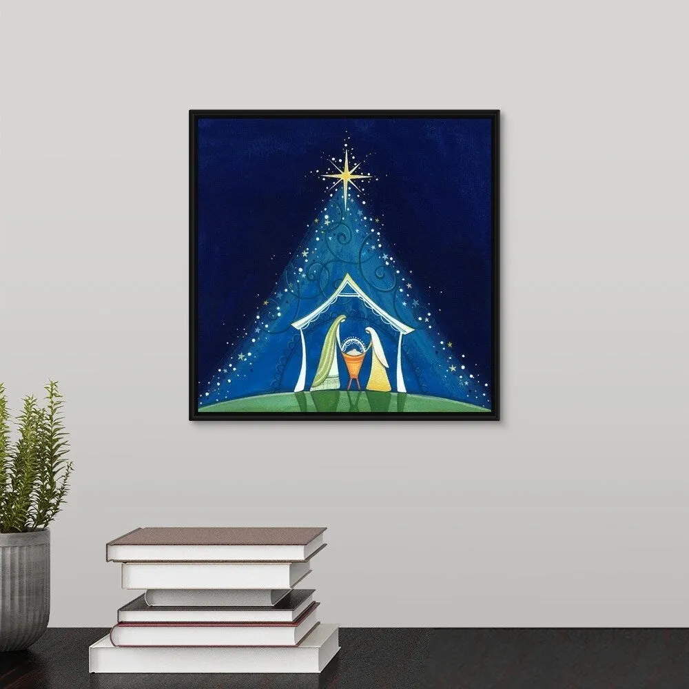 "Above a Star" Black Float Frame Canvas Art