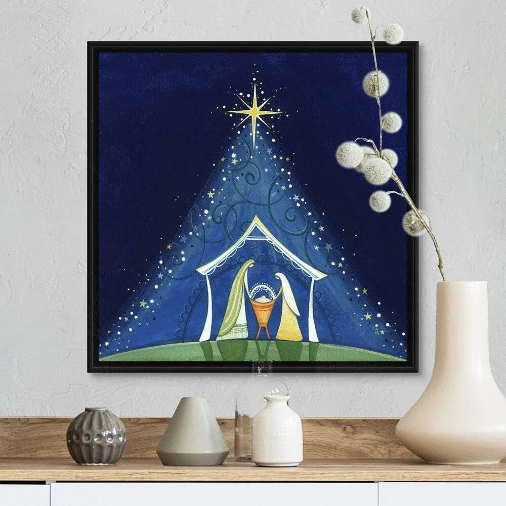 "Above a Star" Black Float Frame Canvas Art