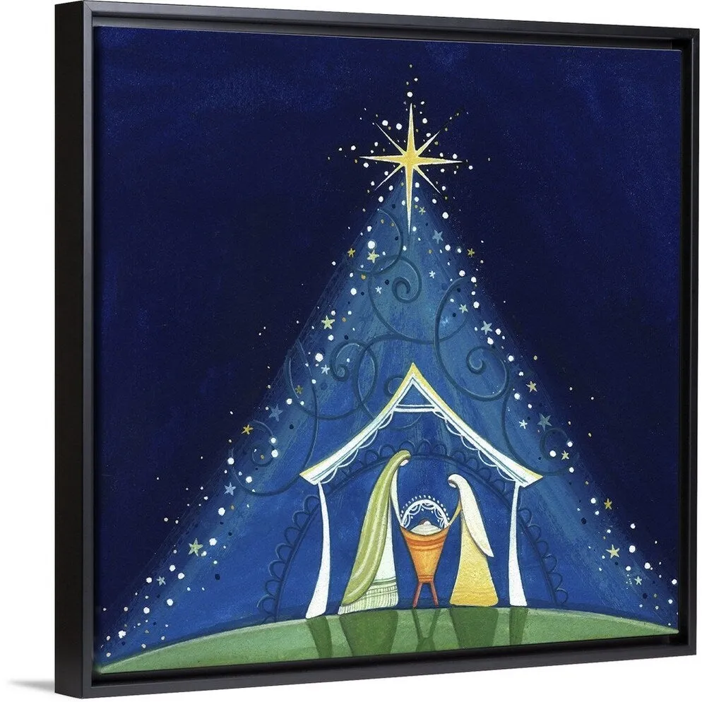 "Above a Star" Black Float Frame Canvas Art