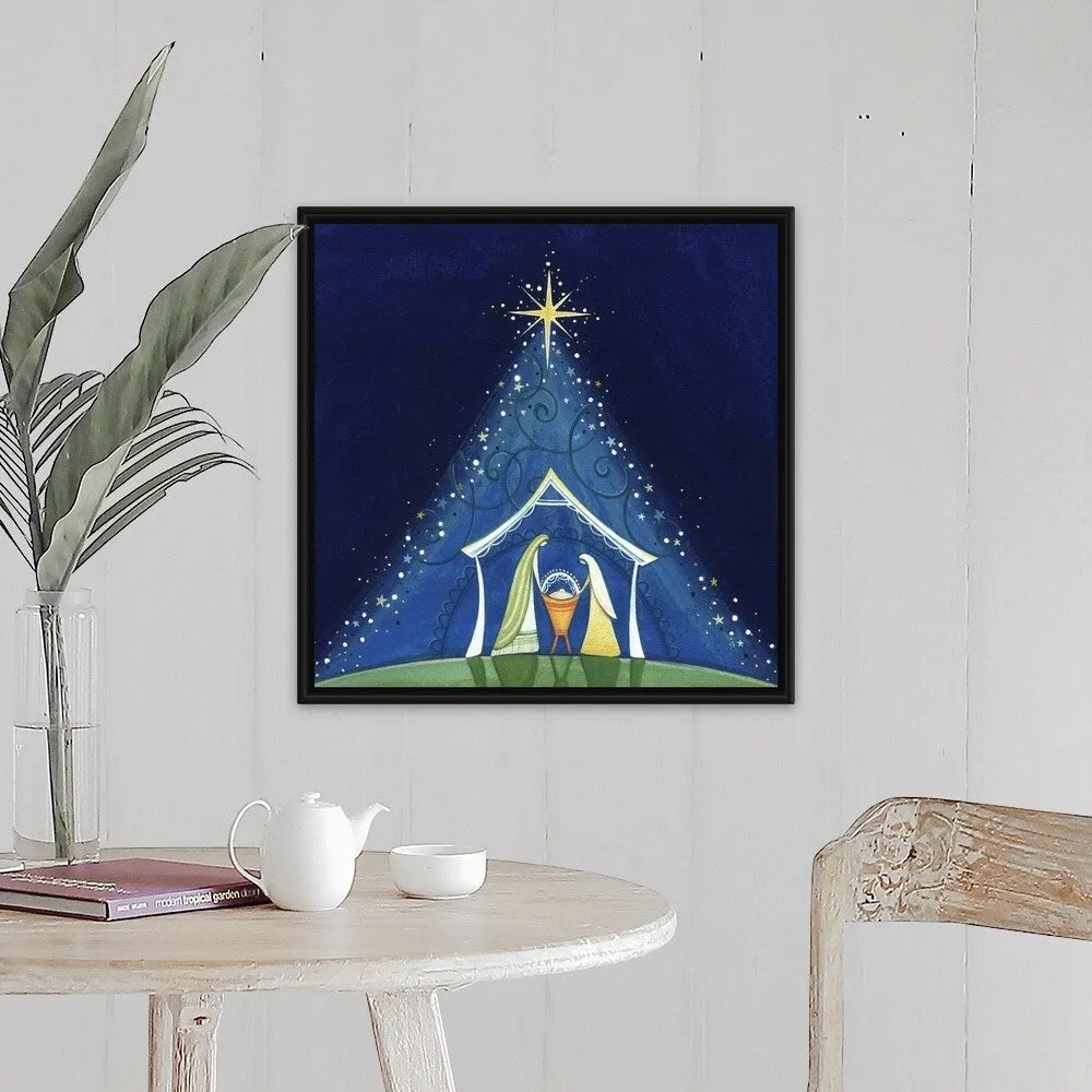 "Above a Star" Black Float Frame Canvas Art