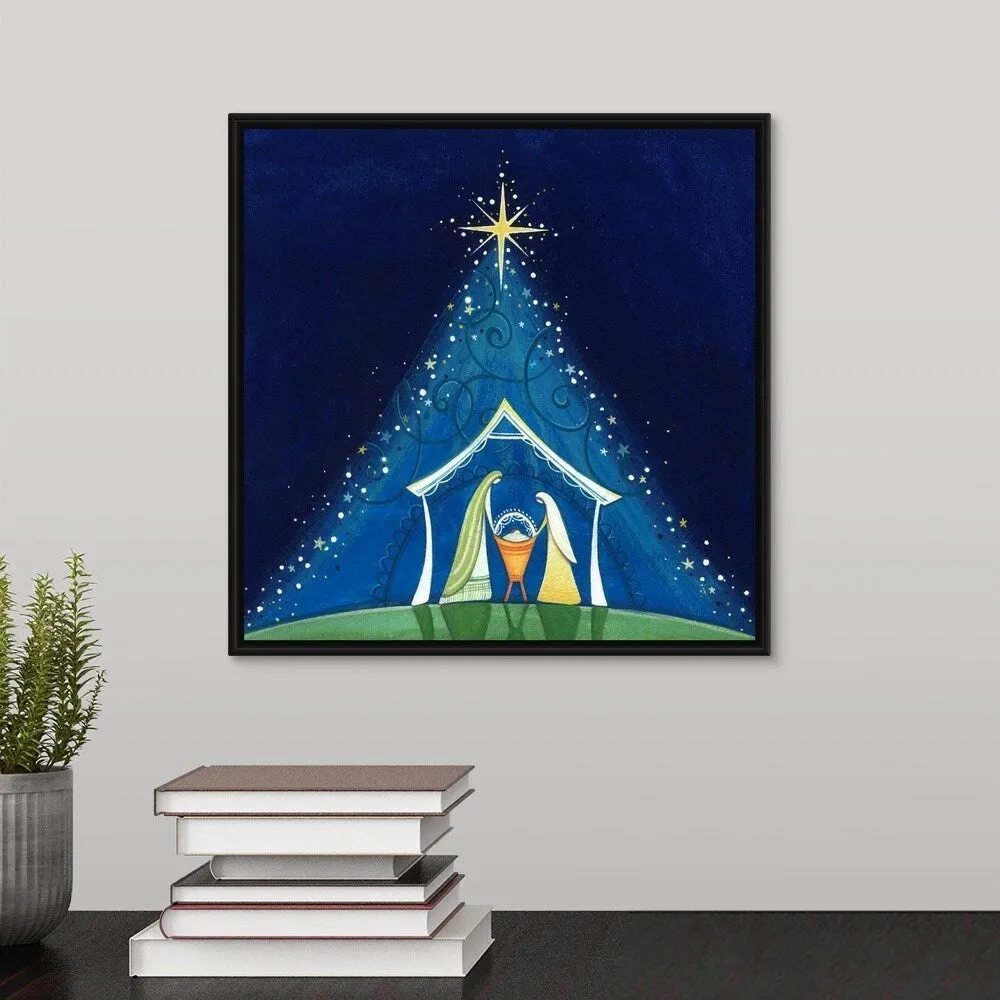 "Above a Star" Black Float Frame Canvas Art