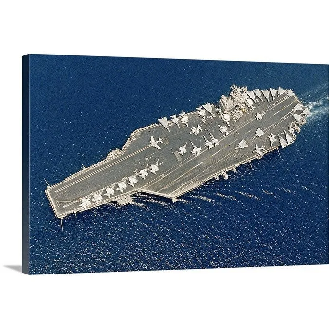 "Aircraft carrier USS George Washington and Carrier Air Wing Seven" Canvas Wall Art