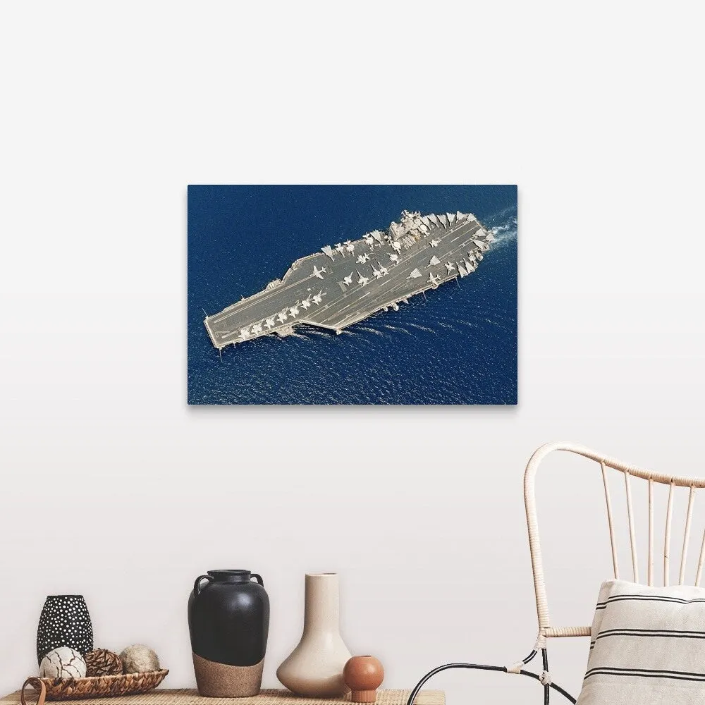 "Aircraft carrier USS George Washington and Carrier Air Wing Seven" Canvas Wall Art