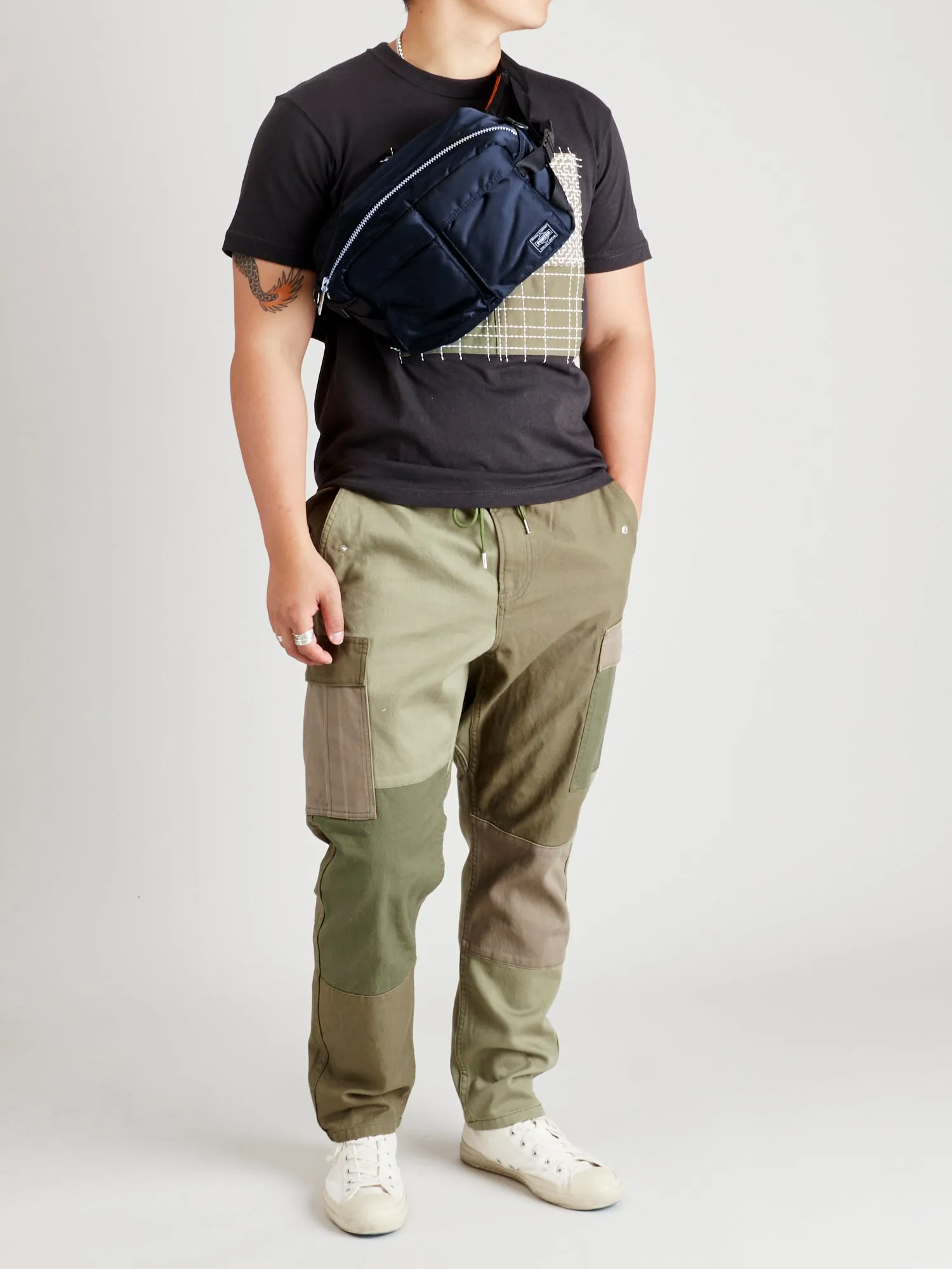 "Tanker" 2-Way Waist Bag in Iron Blue