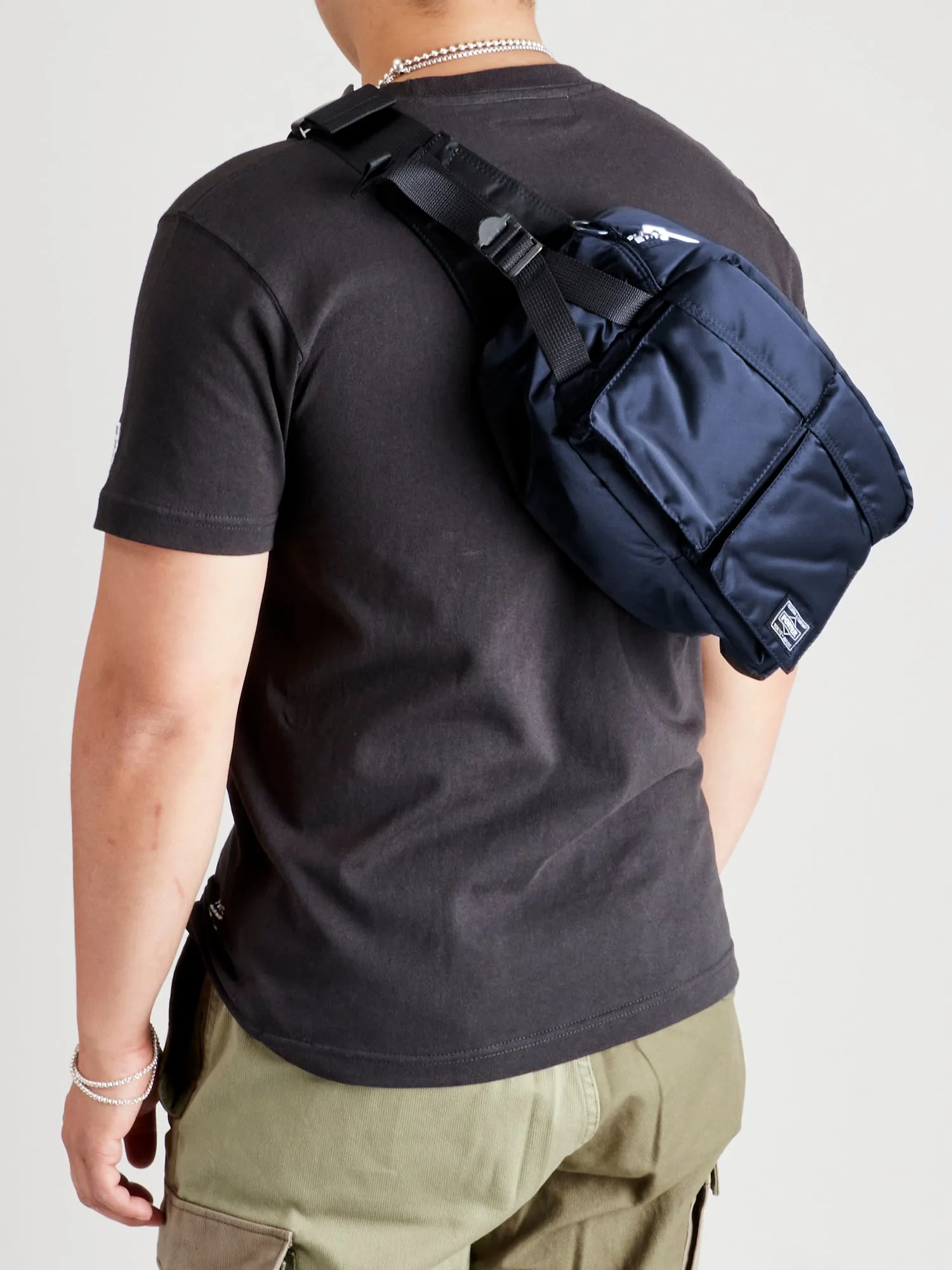 "Tanker" 2-Way Waist Bag in Iron Blue