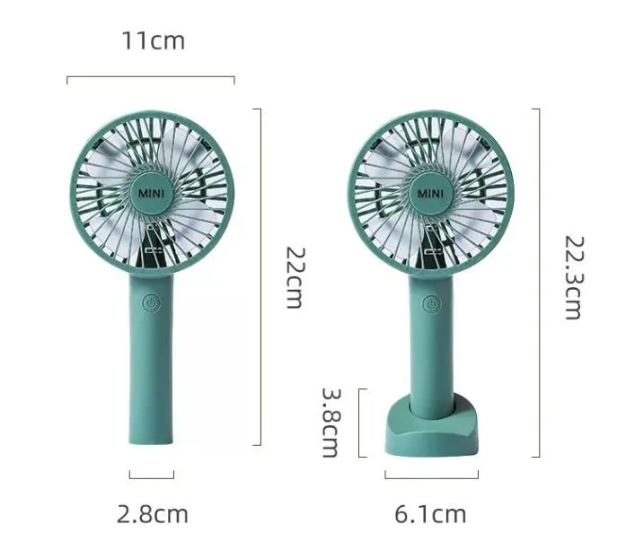 Rechargeable Handheld Portable Fan (Black)