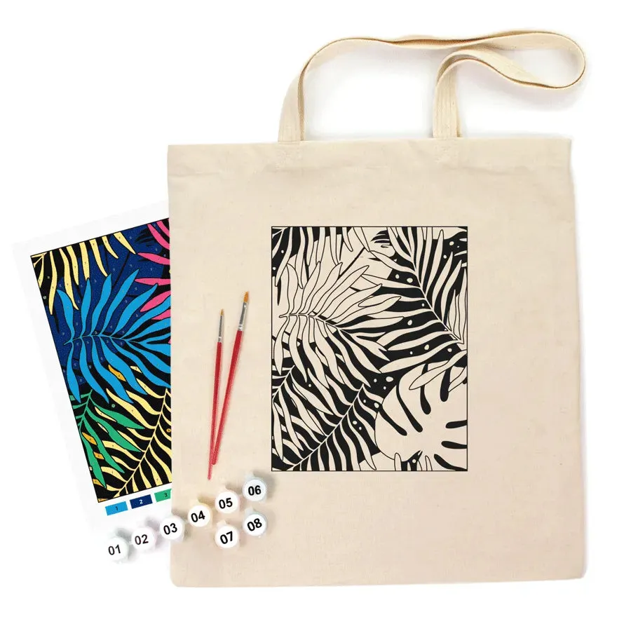 Rosa Talent Bright Leaves - Shopper Coloring Kit. Ecobag Painting Kit, Cotton 0.03 lb/in2, 14.96*16.54 inches.