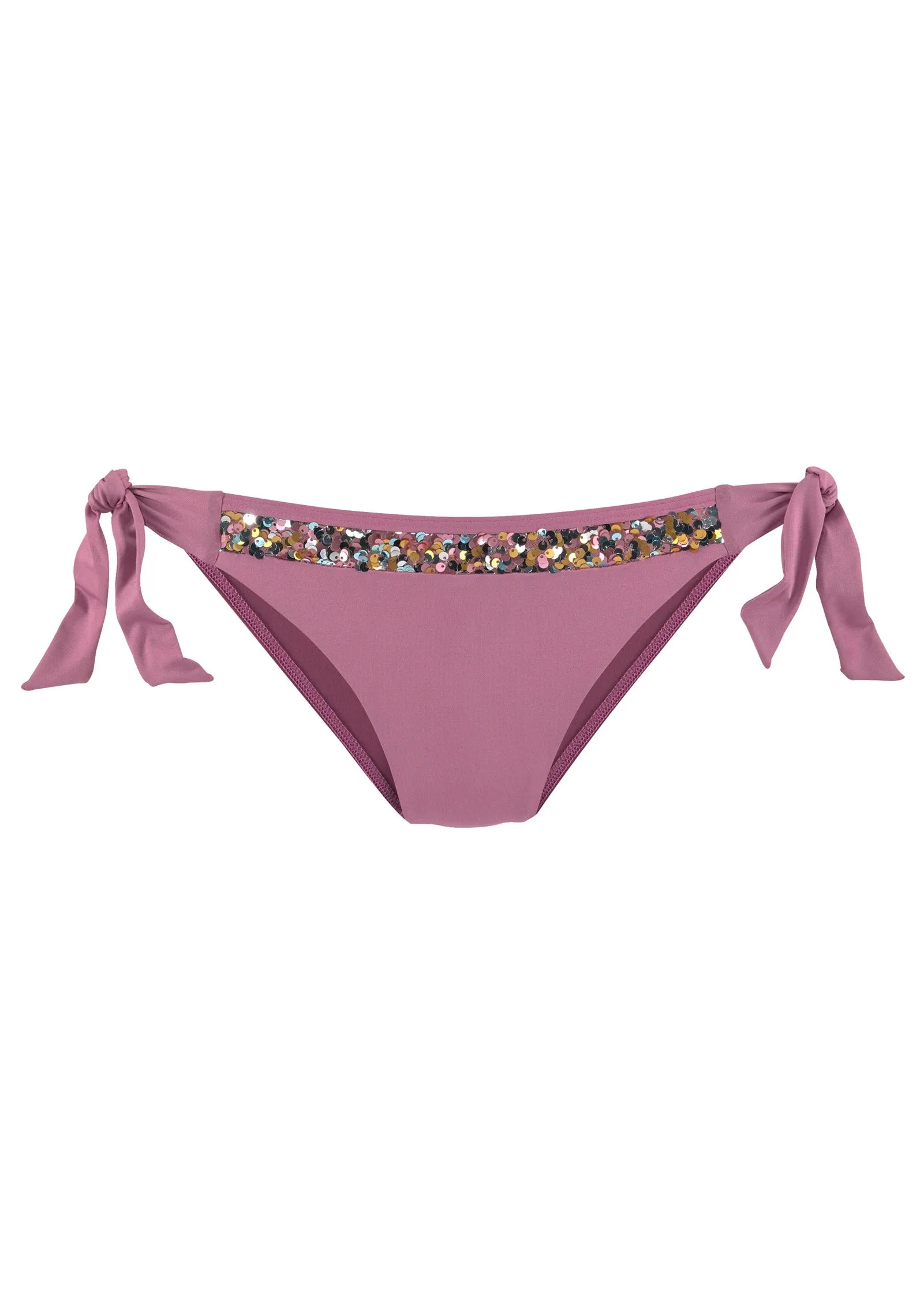 Sequined Low Rise Bottom - Pink Multi