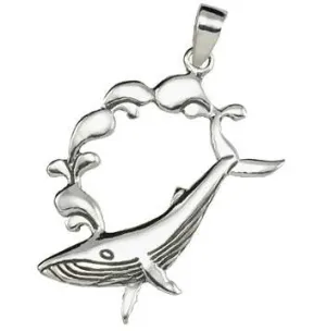 Silver Blue Whale Pendant