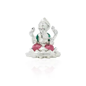 Silver Charming Lord Ganesha Murti