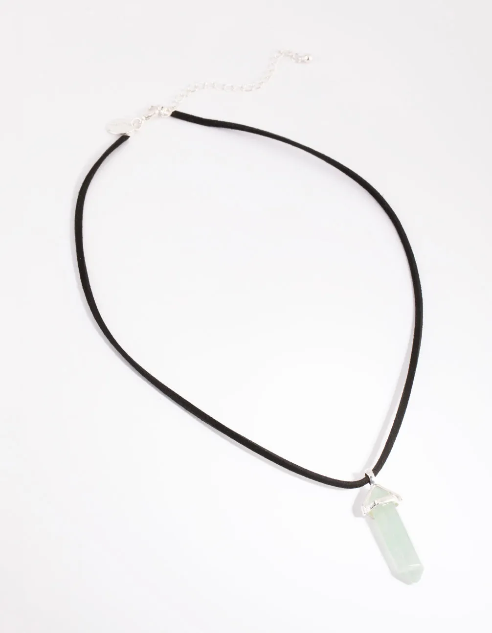 Silver Green Fluorite Shard Necklace