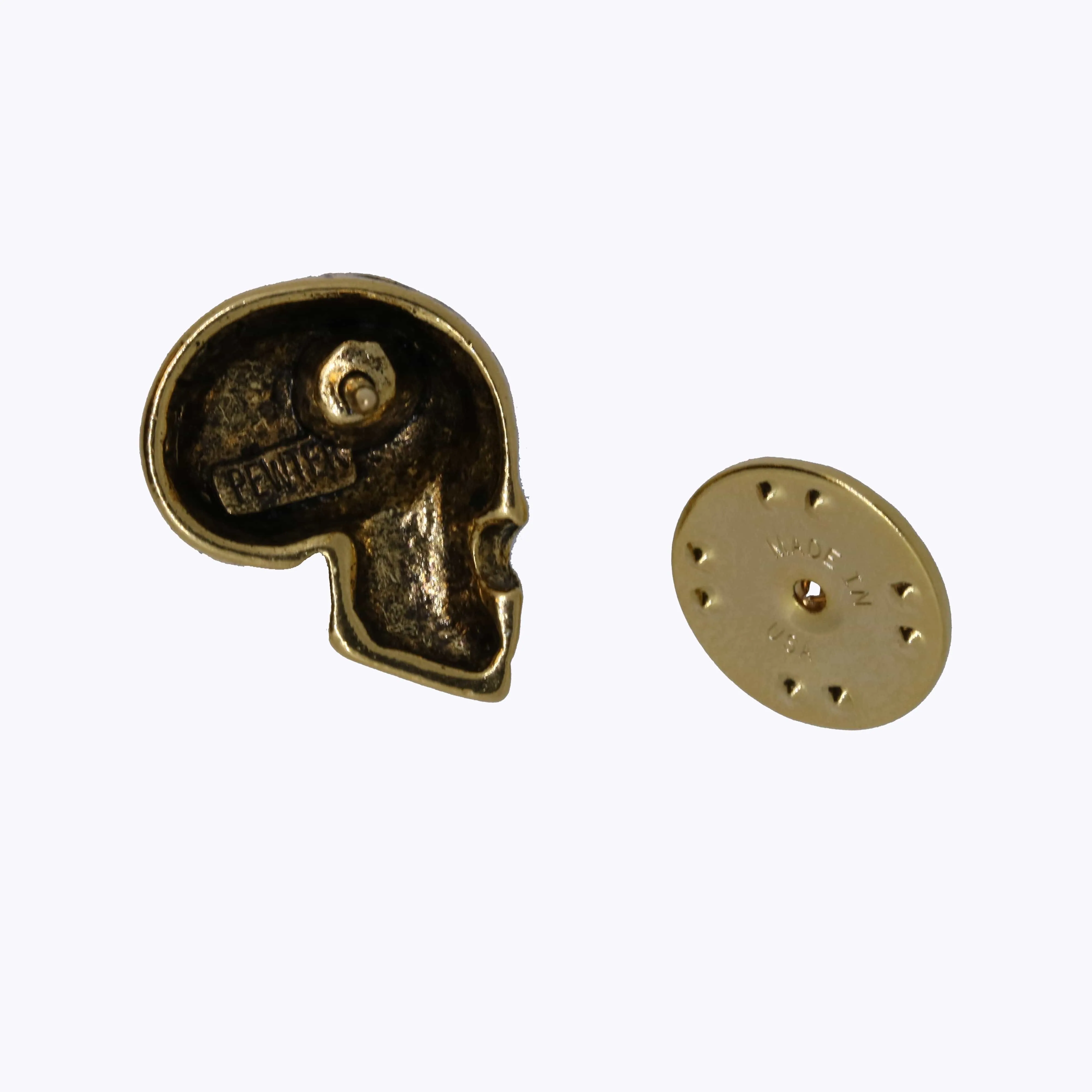 Skull Gold Lapel Pin